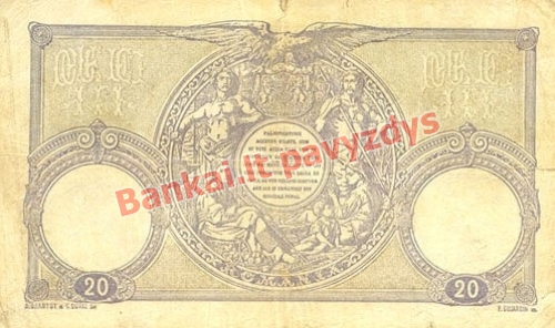 20 Lėjų banknoto galinė pusė