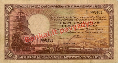 10 Svarų banknoto priekinė pusė