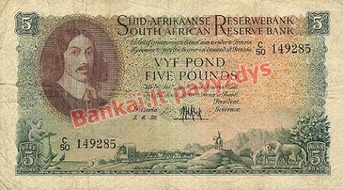 5 Svarų banknoto priekinė pusė