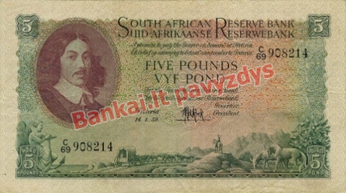 5 Svarų banknoto priekinė pusė