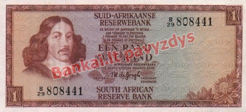 1 Rando banknoto priekinė pusė