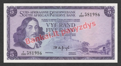 5 Randų banknoto priekinė pusė