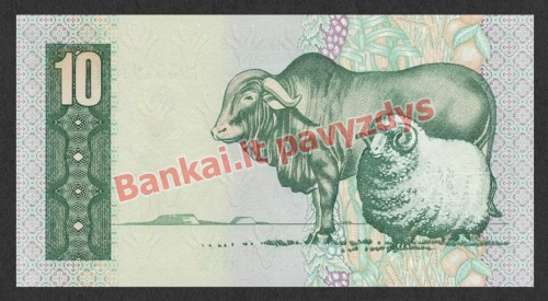 10 Randų banknoto galinė pusė