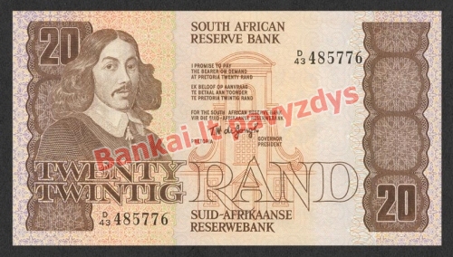 20 Randų banknoto priekinė pusė