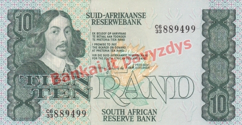 10 Randų banknoto priekinė pusė
