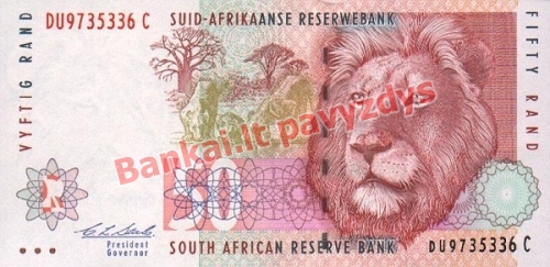 50 Randų banknoto priekinė pusė