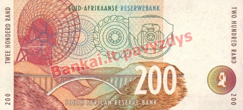 200 Randų banknoto galinė pusė