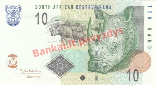 10 Randų banknoto priekinė pusė
