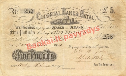 5 Svarų banknoto priekinė pusė