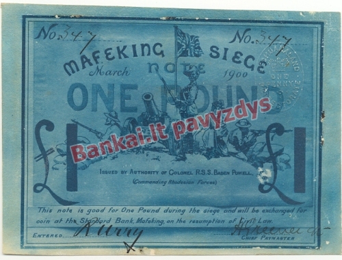 1 Svaro banknoto priekinė pusė