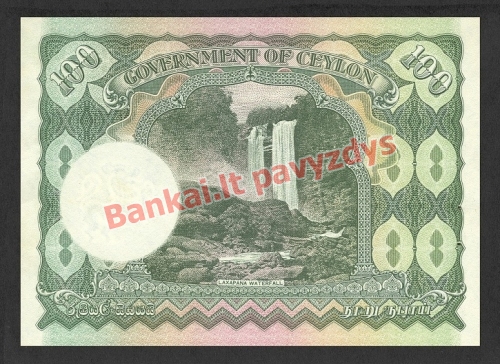 100 Rupijų banknoto galinė pusė