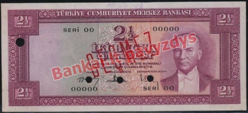 2.5 Lirų banknoto priekinė pusė