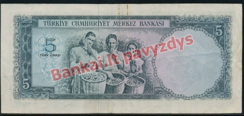 5 Lirų banknoto galinė pusė