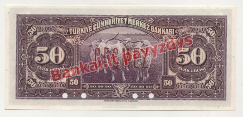 50 Lirų banknoto galinė pusė