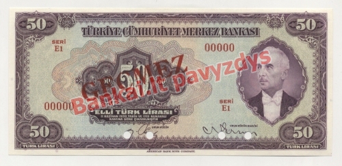 50 Lirų banknoto priekinė pusė