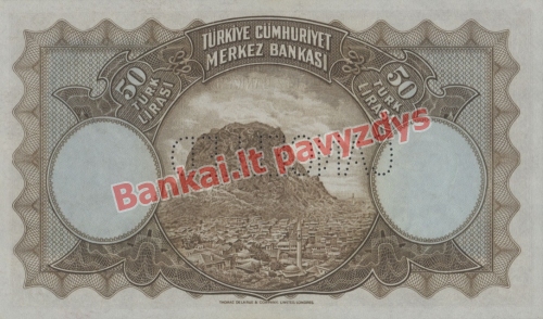 50 Lirų banknoto galinė pusė