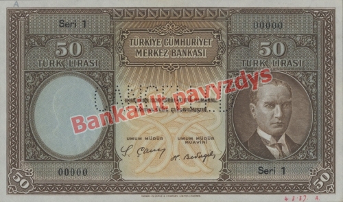 50 Lirų banknoto priekinė pusė