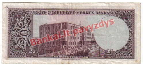 2.5 Lirų banknoto galinė pusė