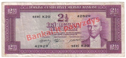 2.5 Lirų banknoto priekinė pusė