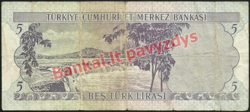 5 Lirų banknoto galinė pusė