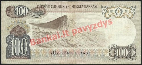 100 Lirų banknoto galinė pusė