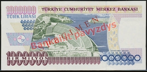 100000 Lirų banknoto galinė pusė