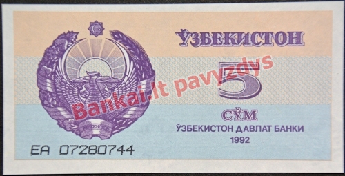 5 Sumo banknoto priekinė pusė