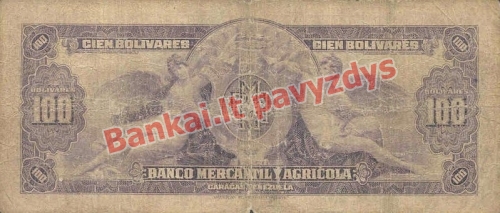 100 Bolivarų banknoto galinė pusė