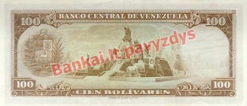 100 Bolivarų banknoto galinė pusė