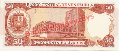 50 Bolivarų banknoto galinė pusė