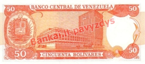 50 Bolivarų banknoto galinė pusė