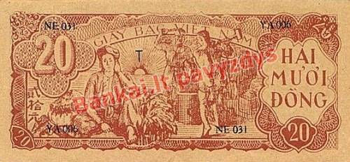 20 Dongų banknoto galinė pusė