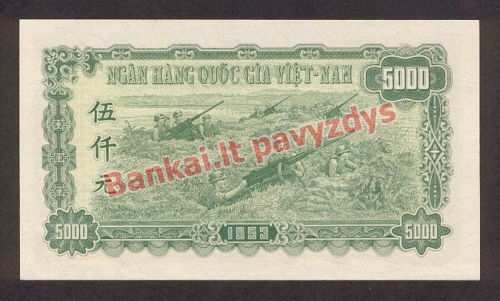 5000 Dongų banknoto galinė pusė
