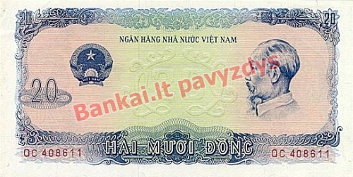 20 Dongų banknoto priekinė pusė