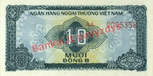 10 Dongų banknoto priekinė pusė