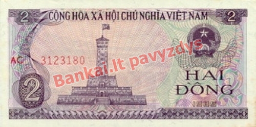 2 Dongų banknoto priekinė pusė