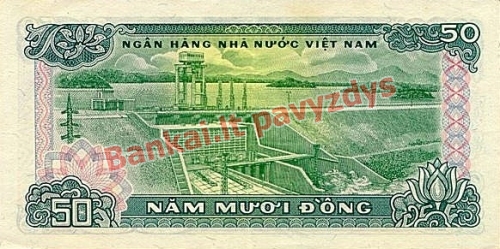 50 Dongų banknoto galinė pusė