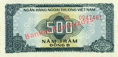 500 Dongų banknoto priekinė pusė
