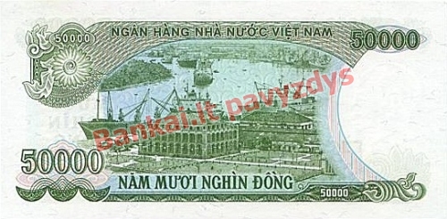 50000 Dongų banknoto galinė pusė