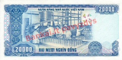 20000 Dongų banknoto galinė pusė