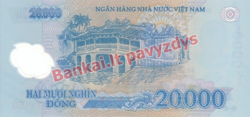 20000 Dongų banknoto galinė pusė