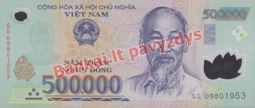 500000 Dongų banknoto priekinė pusė