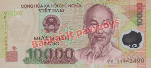 10000 Dongų banknoto priekinė pusė