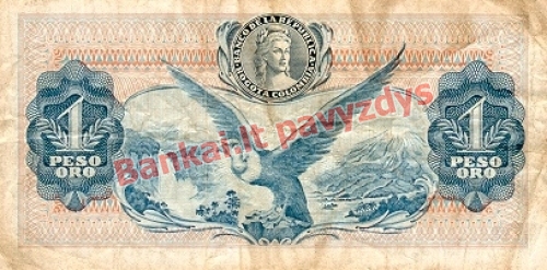 1 Peso banknoto galinė pusė