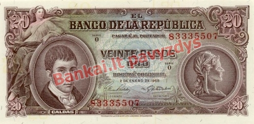 20 Pesos  banknoto priekinė pusė