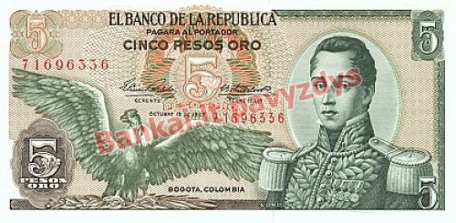 5 Pesų banknoto priekinė pusė