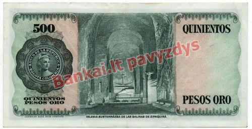 500 Pesų banknoto galinė pusė