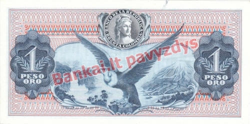 1 Peso banknoto galinė pusė