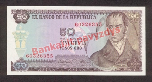 50 Pesos  banknoto priekinė pusė