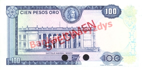 100 Pesų banknoto galinė pusė